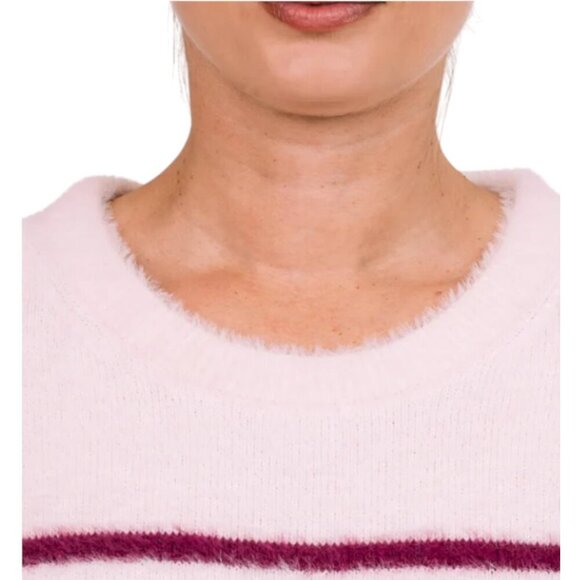 NEW Bleu Gray Long Sleeve Eyelash Crewneck Sweater | Red - Picture 4 of 7